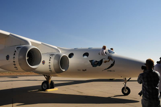 Illustration for article titled First Virgin Galactic White Knight II Photos